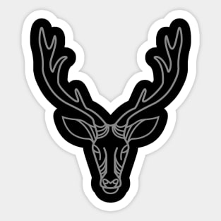 Monoline deer Sticker